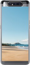 Geschikt voor Samsung Galaxy A80 hoesje - Strand - Zomer - Palmbomen - Siliconen Telefoonhoesje