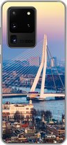 Geschikt voor Samsung Galaxy S20 Ultra hoesje - Rotterdam - Skyline - Zonsondergang - Siliconen Telefoonhoesje