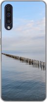 Geschikt voor Samsung Galaxy A50 hoesje - Noordzee - Wolken - Water - Siliconen Telefoonhoesje