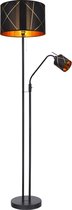 Decoratieve zwarte metalen vloerlamp | Woonkamer | Industrieel | E27 LED