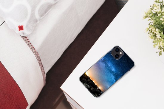 Coque iPhone 13 mini - Galaxie - Univers - Soleil - Siliconen