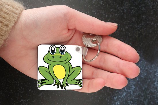 Sleutelhanger - Uitdeelcadeautjes - Kikker - Cartoon - Wit - Plastic