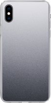 Geschikt voor iPhone Xs hoesje - Aluminium print - Metaal - Grijs - Siliconen Telefoonhoesje