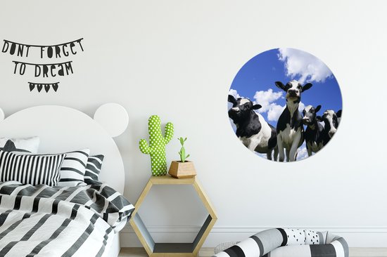 Cercle Mural - Cercle Mural Intérieur - Vaches - Ciel - Animaux - ⌀ 60 cm - Décoration murale - Peintures Ronds