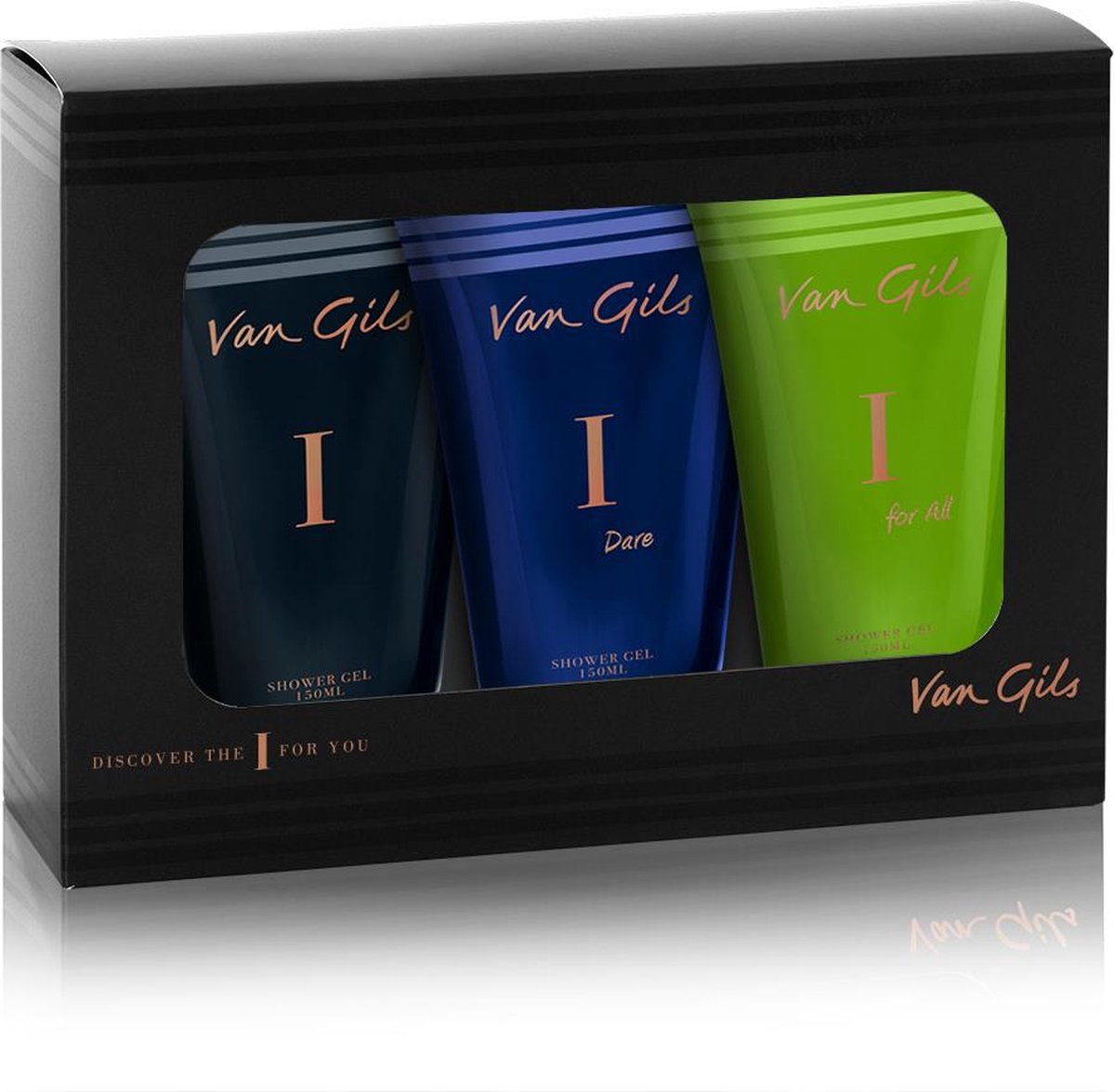 Van Gils I - geschenkset Shower gels 3x - Van Gils I / Van Gils I Dare / Van Gils I for All