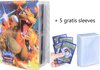 Afbeelding van het spelletje Verzamelmap + 5 gratis sleeves – Geschikt Voor pokemon kaarten – 240 kaarten - map - opslag - mapje - pocket - opbergmap – opberg – verzamelmap – box – mini portfolio – verzamelmap groot - kaartspel - geschikt voor pokemon liefhebbers