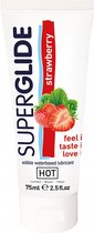 HOT Superglide edible lubricant waterbased - strawberry - 75 ml - Lubricants