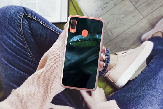 Coque Samsung Galaxy A20e - Serpent - Macro - Bois - Coque de téléphone en Siliconen