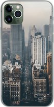 Geschikt voor iPhone 11 Pro Max hoesje - Skyline van New York - Siliconen Telefoonhoesje