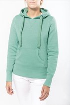 Damessweater met capuchon/Hoodie polykatoen K463, groen mint, maat XS