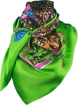 By Lolah - Zijde sjaal - Designed by Maud - Green Leopard