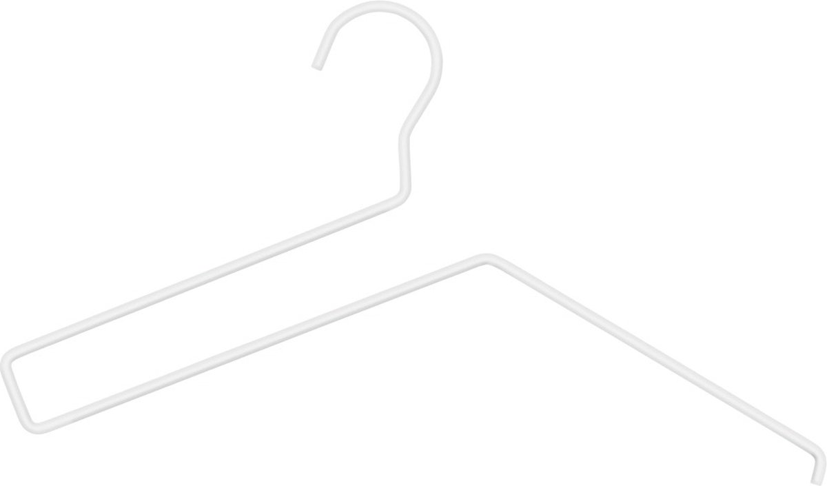 BEdesign - kledinghanger wit - voor garderobe en kapstok - gepoedercoat metaal - set van 3