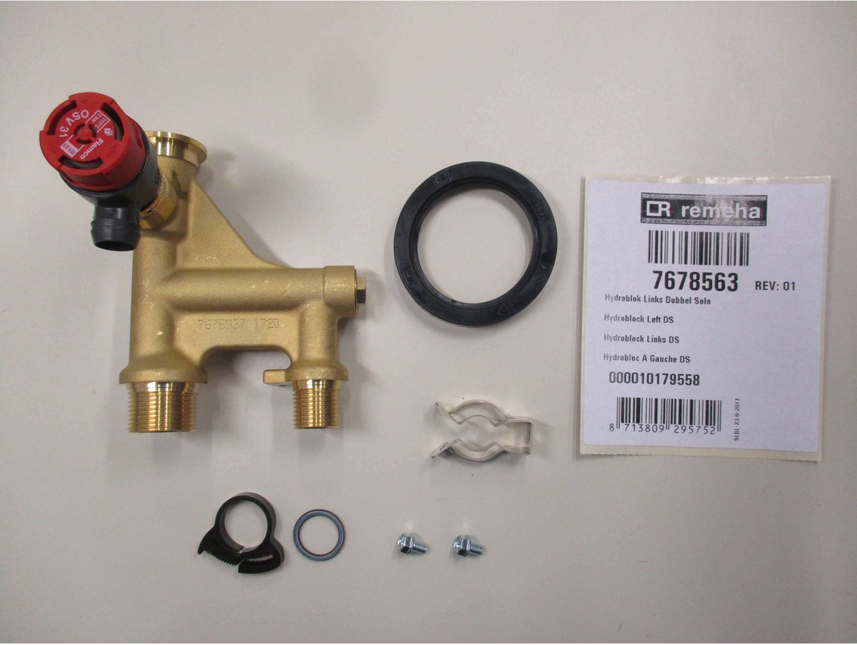 Remeha hydroblok links dubbel solo t.b.v. Calenta 25L