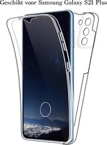 Samsung S21 Plus Hoesje en Screenprotector in 1 - Samsung Galaxy S21 Plus Case 360 graden Transparant