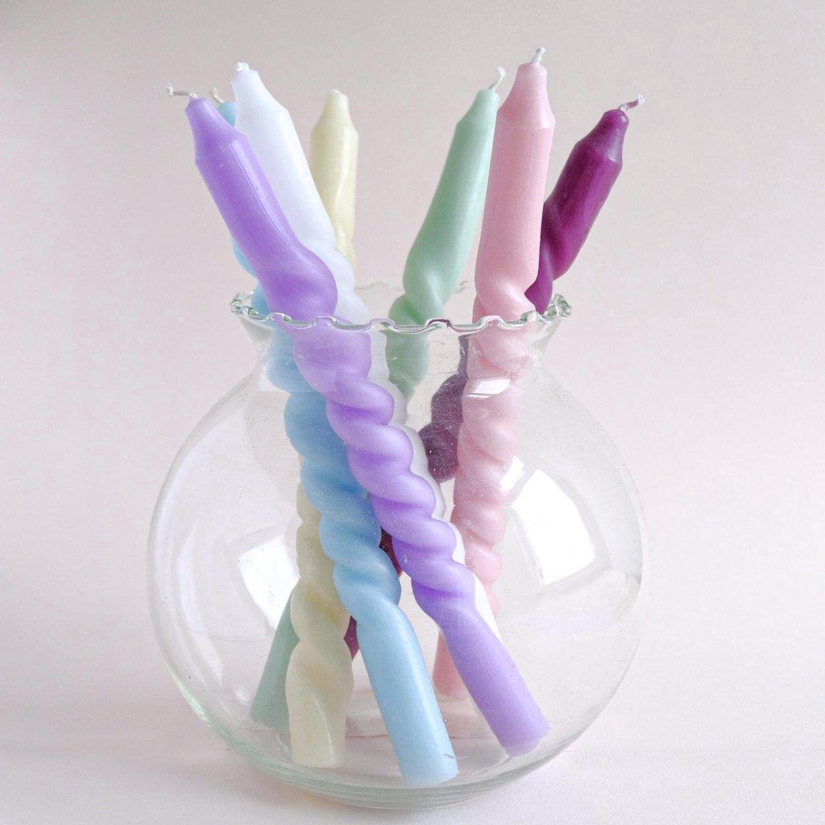 Candle Party X Kyra Vetketel gedraaide kaarsen swirl kaarsen