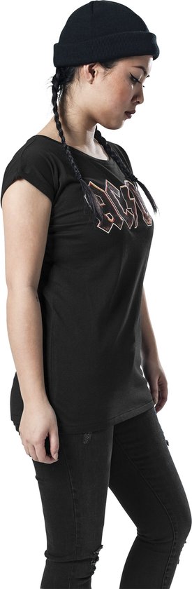 Urban Classics Tshirt Femme AC / DC -L- Tension AC / DC Noir