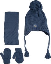 Kitti 3-Delig Winter Set | Muts met Fleecevoering - Sjaal - Handschoenen | 1-4 Jaar Jongens | Auto-04 (K2160-10)