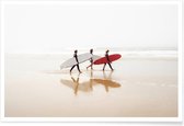 JUNIQE - Poster Surf Triple 1 -30x45 /Ivoor