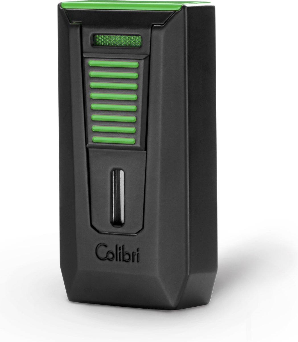 Goedkoopste Colibri Slide-Dubbel Jet Flame stormaansteker-windproof sigarenaansteker met geïntegreerde sigarenknipper-Elegante Geschenkdoos