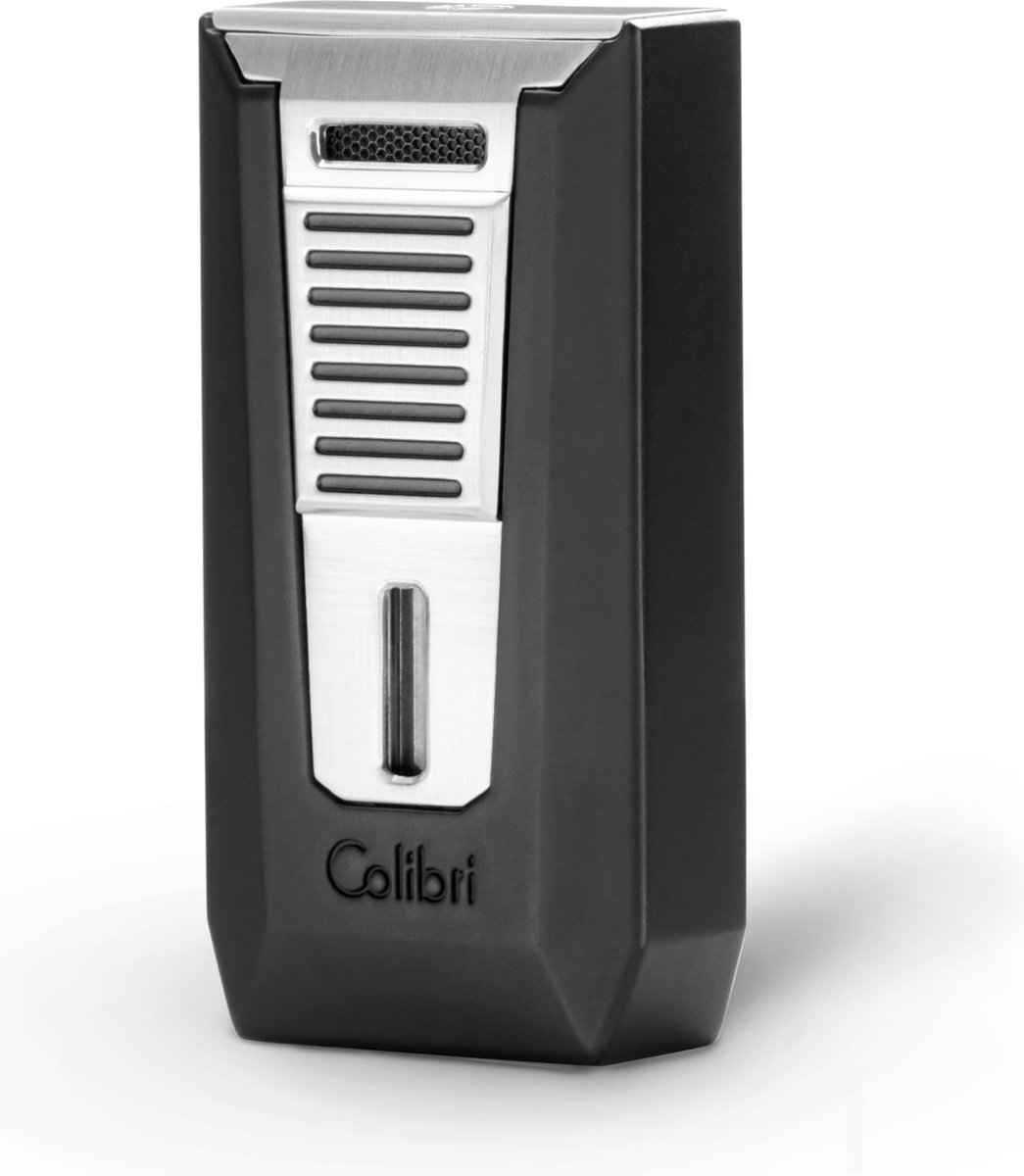Goedkoopste Colibri Slide-Dubbel Jet Flame stormaansteker-windproof sigarenaansteker met geïntegreerde sigarenknipper-Elegante Geschenkdoos