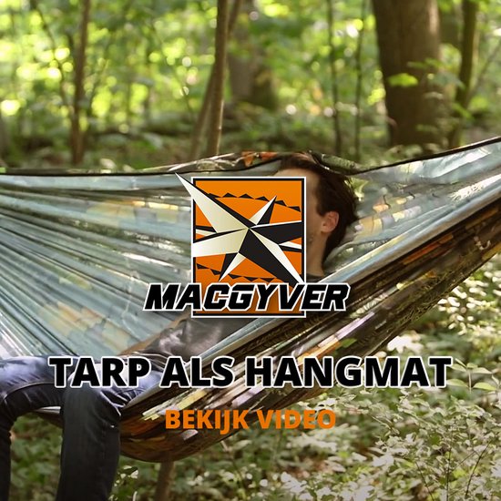 MacGyver 3 in 1 Tarp - Tent - Zonnedoek – Hangmat – Strandtent - Outdoor-tent - Vistent - 280 x 280 cm - Lichtgewicht - Macgyver