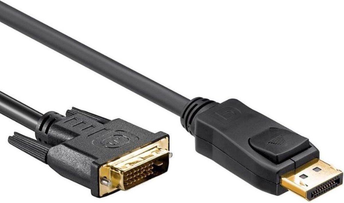 DisplayPort naar DVI kabel - Verguld - 2 meter - Allteq - Allteq