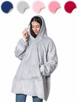 STFF & Co® Hoodie Deken met Mouwen - Fleece Trui - Sweater - Hoodie Blanket - Sweatshirt - Grey