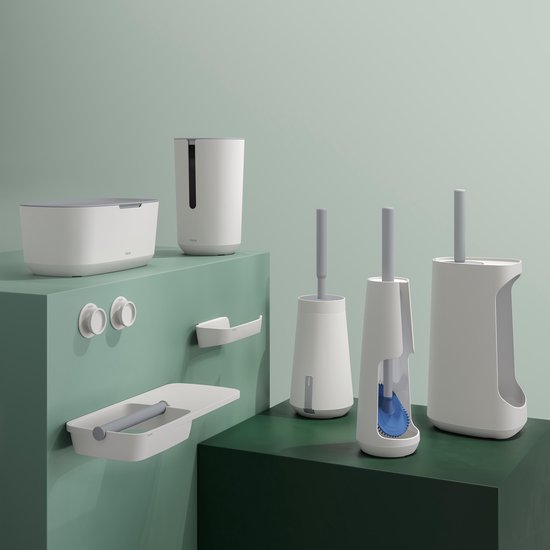 Accessoires de salle de bain Tiger Tess : porte-rouleau, poubelle, boîte à mouchoirs, porte-brosse de toilette