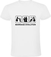 Marriage Evolution | Heren T-shirt | Wit | Huwelijk | Trouwen | Evolutie