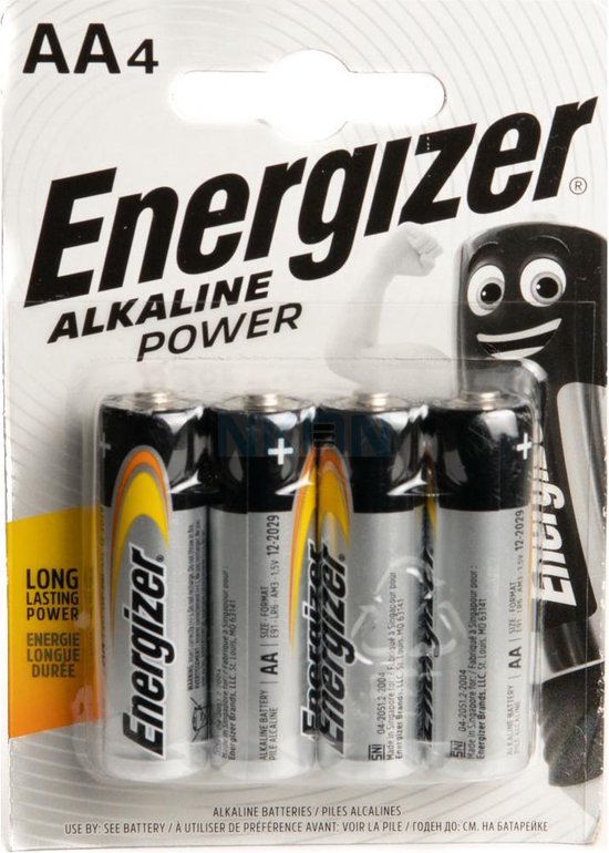 16 pièces (4 blisters de 4 pièces) Energizer AA Alkaline Power 1.5V | bol