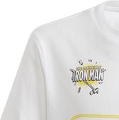 adidas Performance Marvel Iron Man T-shirt Unisex Witte 13/14 jaar oud