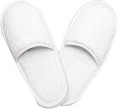 Homéé - Chaussons de bain - 2 paires - Eponge 100% coton blanc | Taille unique 42-45