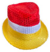 Hoed met pailletten en lichtjes Oeteldonk | Carnaval Den Bosch | 11 November | rood wit geel hoedje| feest souvenir | One size