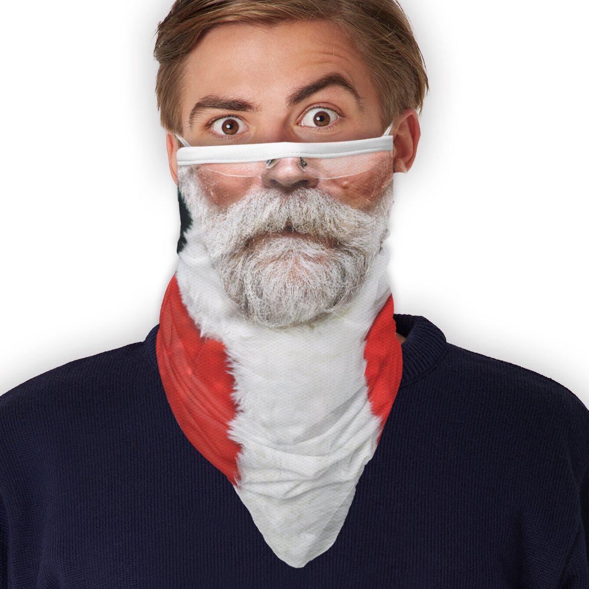 Flappy Santa Facemask /LONG Kerstman