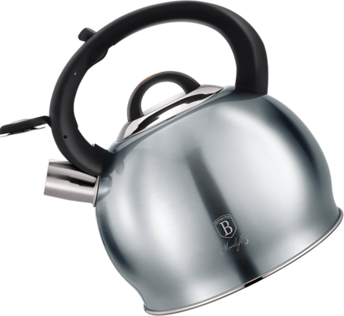 Berlinger Haus Staal Waterkoker 3L Grijs/Blauw met Fluitje