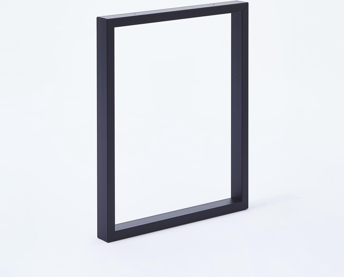 Set van 4 tafelpoten Tafellopers 711,2 mm hoog 110 mm montageplaat Carbonstaal matzwarte poedercoating Draagvermogen van 544 kg Ideaal voor keukentafels Woonkamerconsoles Studiotafels | NL
