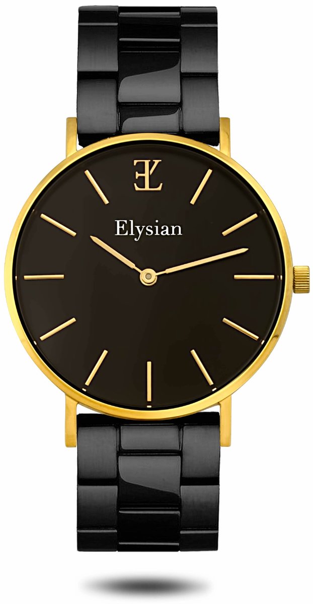 Elysian - Horloge Dames - Goud - Schakelband - Waterdicht - 36mm - Cadeau Voor Vrouw
