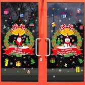 Without Lemons Kerst raamstickers Kerstkrans| 60x90CM | Herbruikbaar |Kerstdagen |Feestdagen | Stickers | December | Raamstickers | Zelfklevend |Merry Christmas | Xmas | Kerstman | Sneeuwpop | Winter