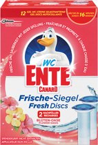 WC-Eend | WC-Ente | WC-Canard | Toilet Duck Fresh Disc Flower Oasis | Navulverpakking | 2 Navullingen met 12 Gel blokjes | Voordeelverpakking