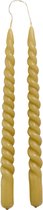 Dinerkaars | swirl | twist | sand | zand | beige | bruin | zand | 2,1 x 29 cm | per 2 stuks