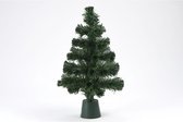 Groene kerstboom - H 45 cm - Rode bordeauxrode LED optische vezel