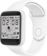 Smart Horloge D20S - Waterdicht - Bluetooth - Bloeddruk Fitness Tracker - Hartslagmeter Smartwatch - Wit