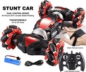 RC Stunt Car - Rood - Hyper 4WD Twist - Radiografisch Bestuurbare Stunt Auto - Offroad - Voor Binnen en Buiten -