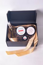 Aurgan Gift Box – Arganolie 30ml + Roden Vruchtenscrub 150g + Rode kleimasker 150g + Lipbalsem 10g – 100% Natuurlijk en biologisch – Geschenkset – Verjaardag – Cadeau tip – Vrouw –