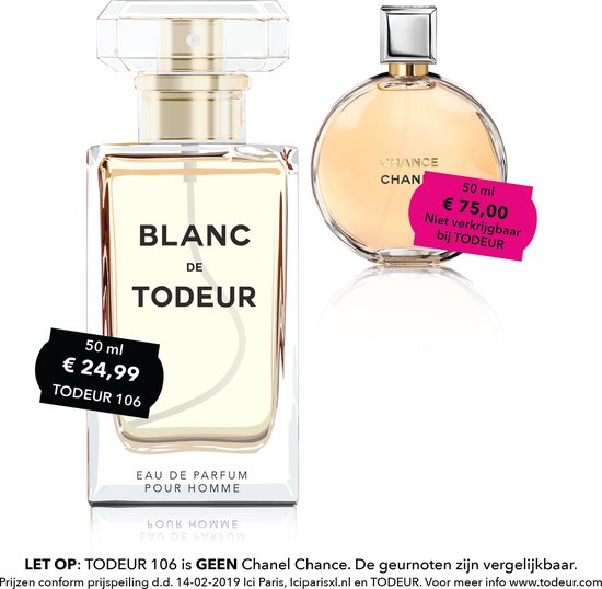 Kreunt gemiddelde Roestig TODEUR 106 ≠ Chanel Chance |Parfum voor dames 50ml|Perfume dames |TODEUR Eau  de parfum... | bol.com