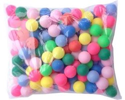 MEMOFYND 40 stuks kleurrijke tafeltennisballen van kunststof voor katten en honden, kunst- en knutselfeesten, thuisschoolspellen, beginners en volwassenen