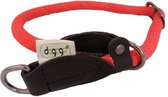 Dogogo nylon sliphalsband met stop rood 45 cm