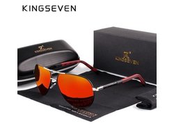 KingSeven Redstar - Pilotenbril met UV400 en polarisatie filter - Z68