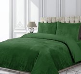 Velvet Couture Dekbedovertrek - 140x200/220 cm - Velvet Touch-groen