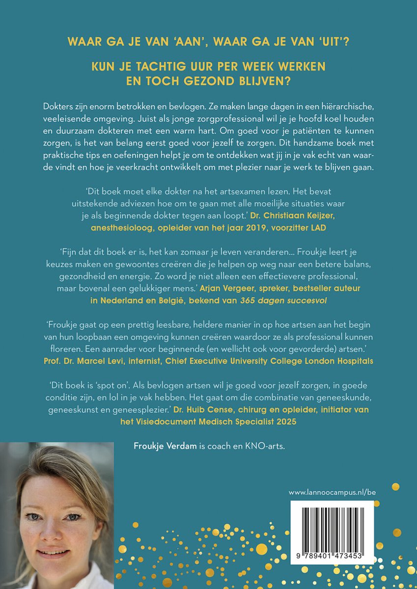 Zelfzorg voor de jonge dokter - back cover